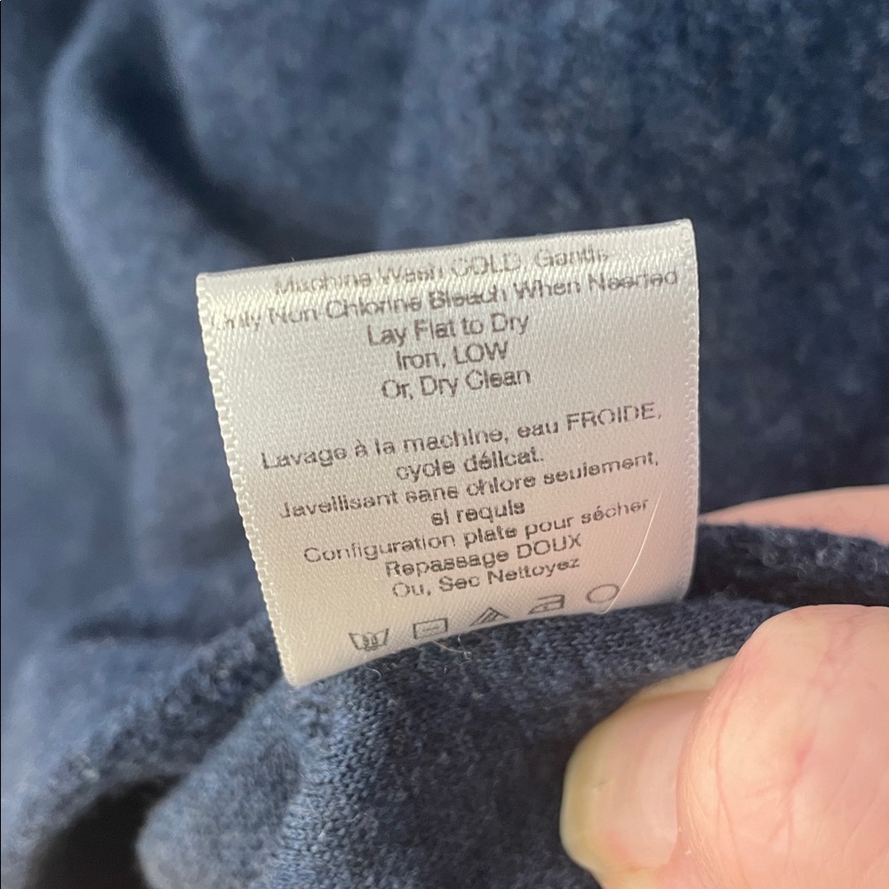 Smartwool wool blend navy quarter zip sweater men’s size medium - Picture 11 of 16